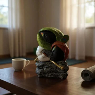 Radha Krishna Modern Art Sculpture – Romantic Love Showpiece for Home Decor